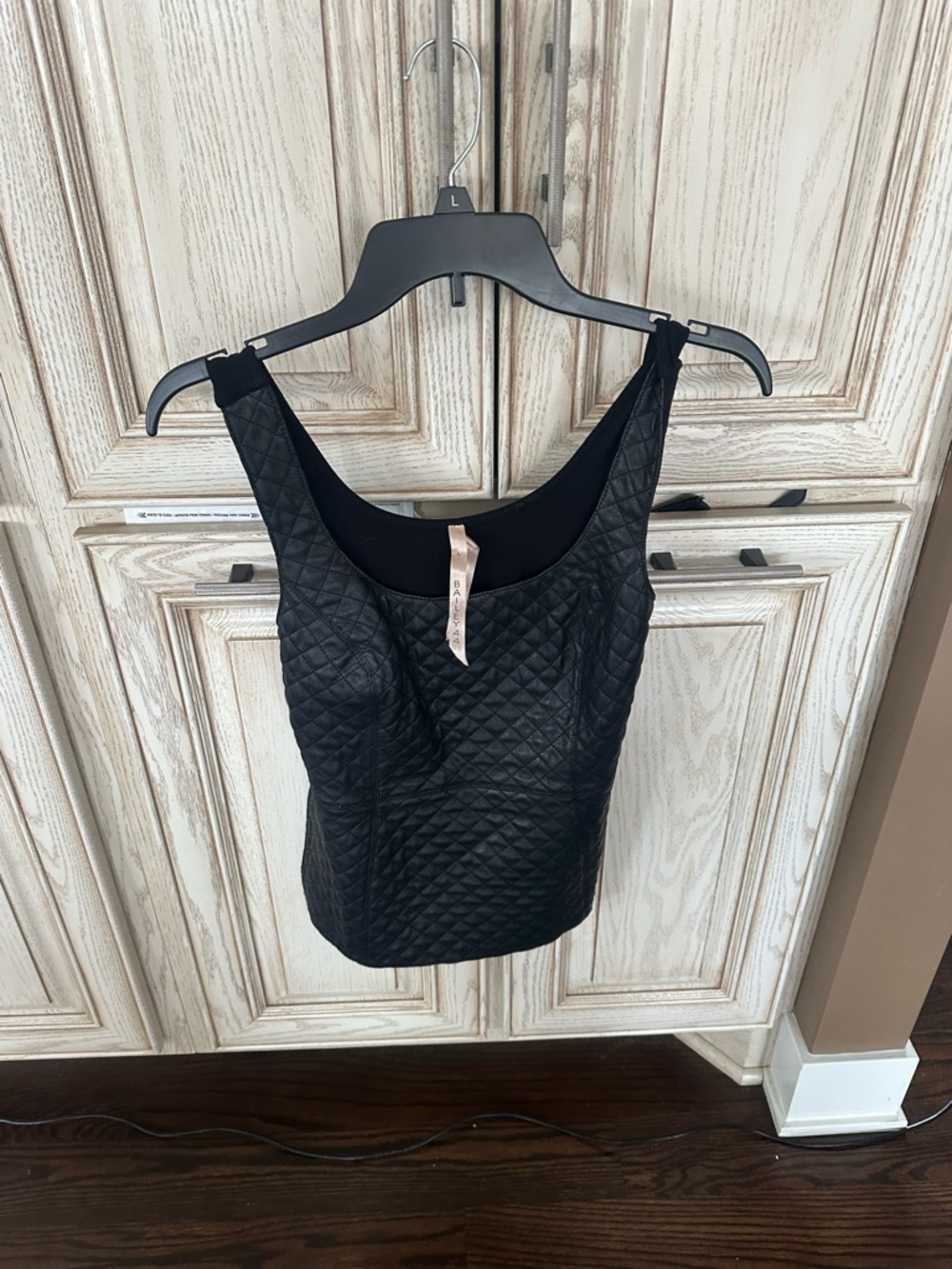 Bailey 44 Quilted Front Black Tank Top